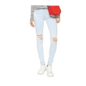 James Jeans Twiggy Distressed Light Wash Skinny Jeans Size 31 Revolve